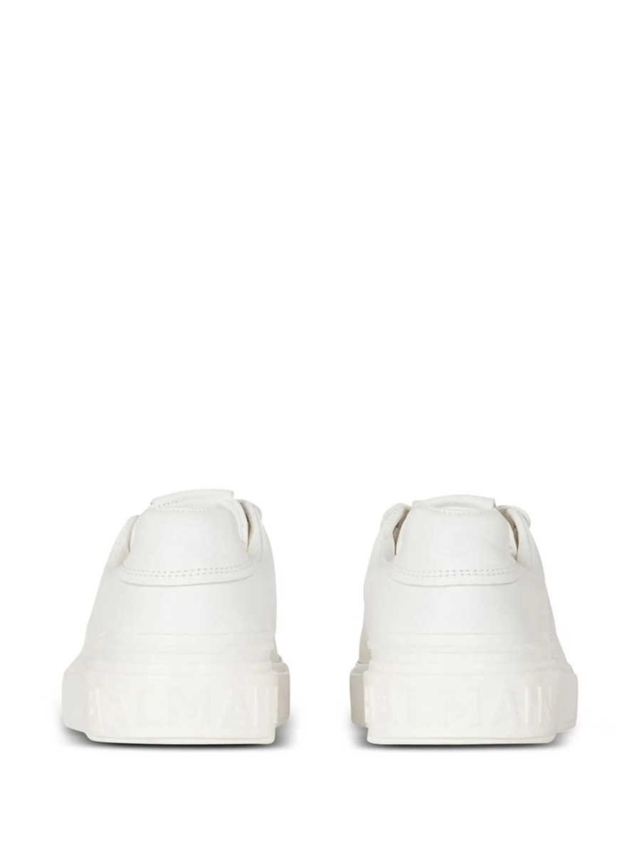 Sneakers Balmain b-court albi din piele - Img 3