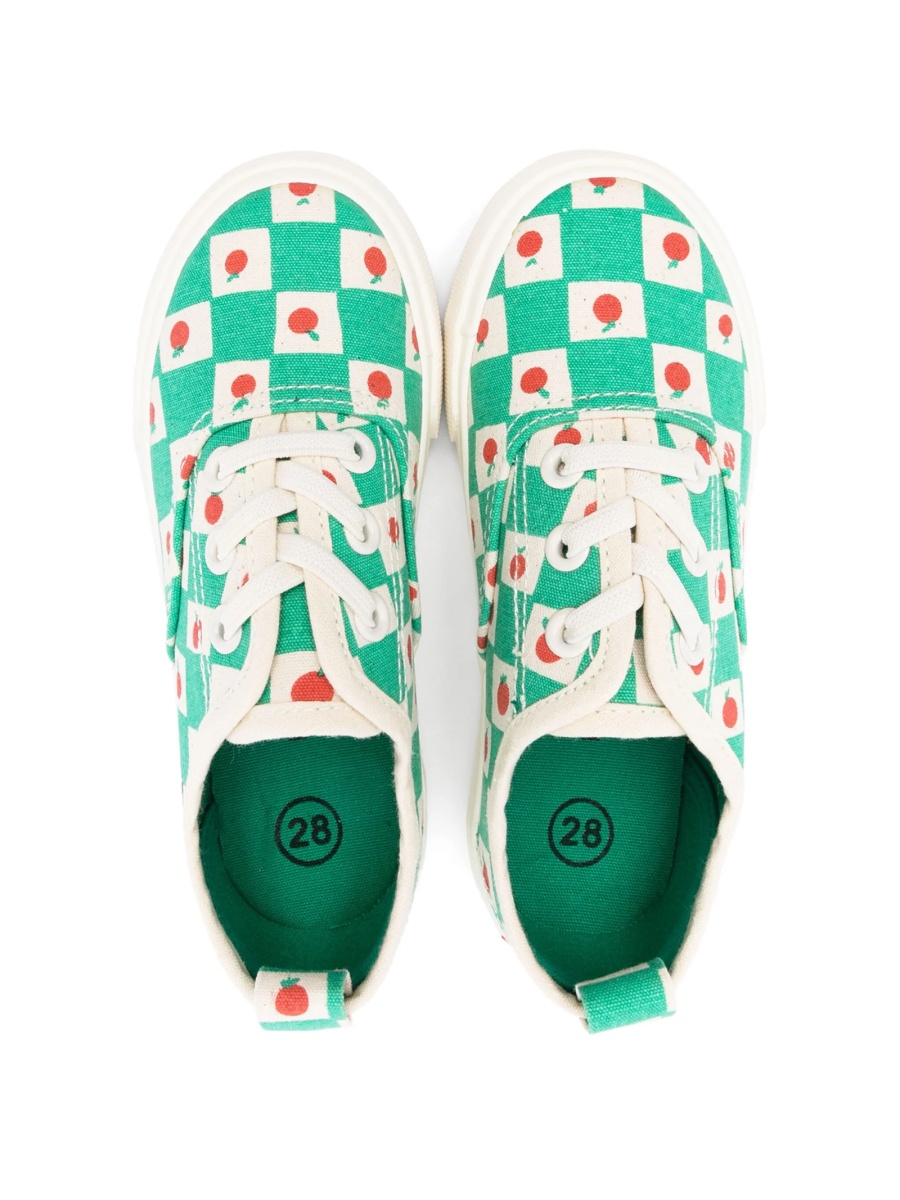 Sneakers Bobo Choses verzi din material textil - Img 3