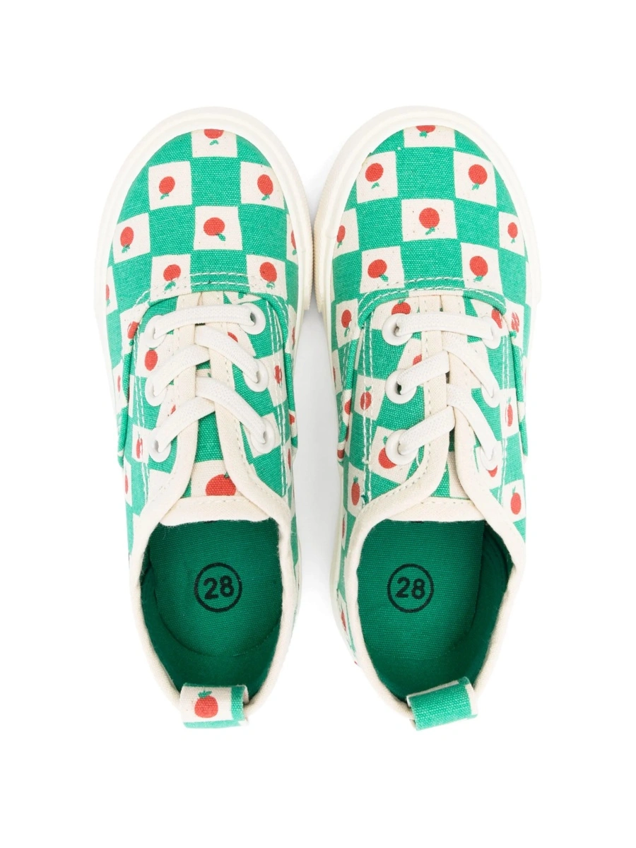 Sneakers Bobo Choses verzi din material textil - Img 3
