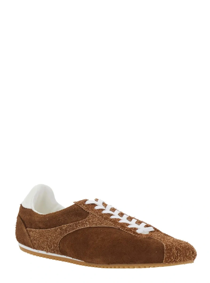 Sneakers Bottega Veneta maro din piele intoarsa - Img 2