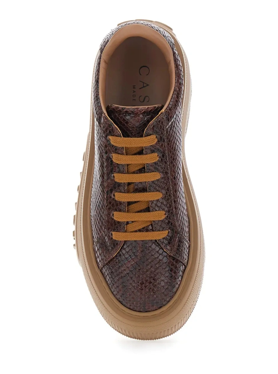 Sneakers Casadei maro din piele - Img 4