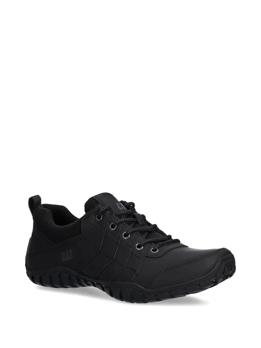 Sneakers Caterpillar negri din piele si material textil - Img 2