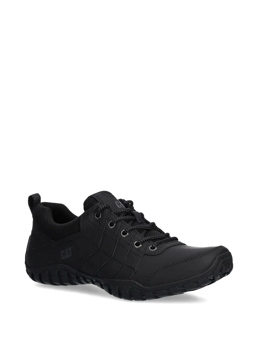 Sneakers Caterpillar negri din piele si material textil - Img 2