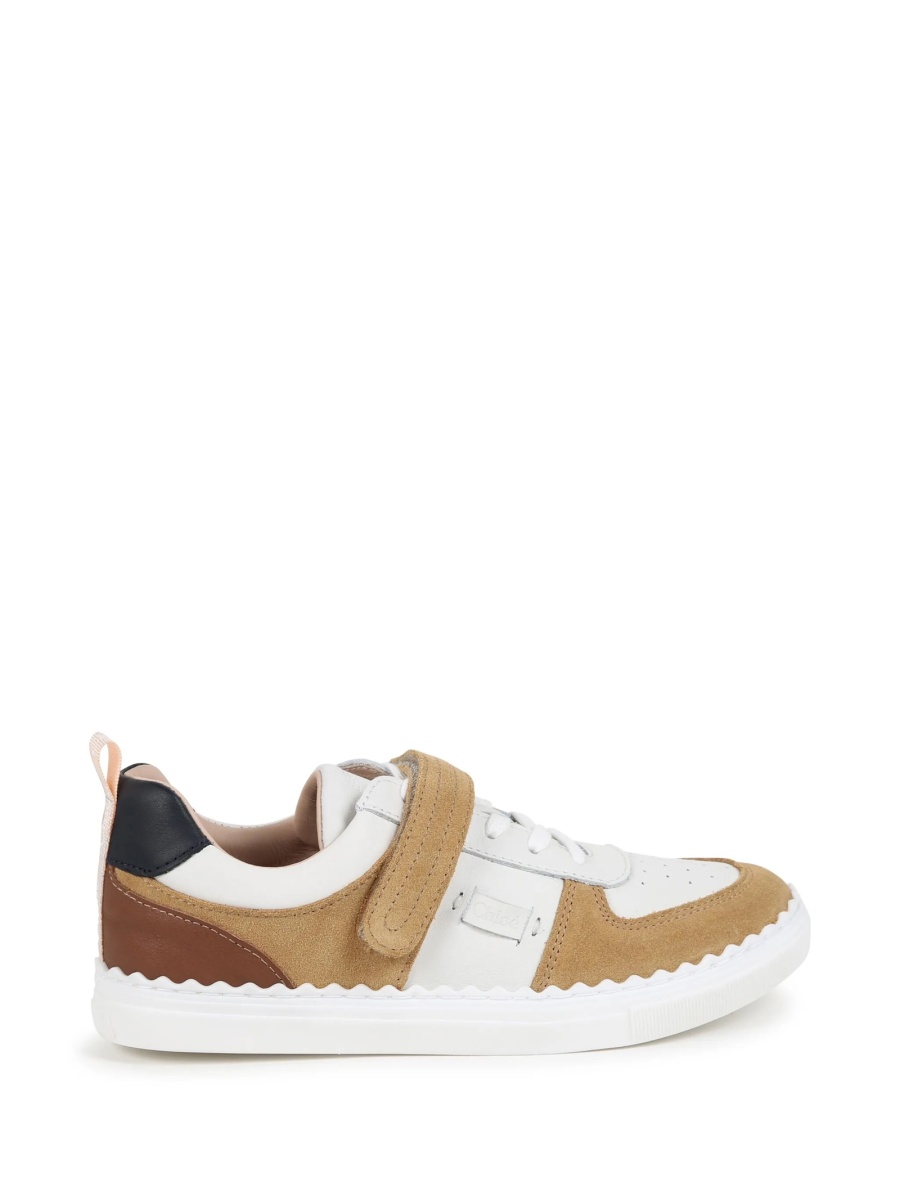 Sneakers Chloe albi din piele - Img 2
