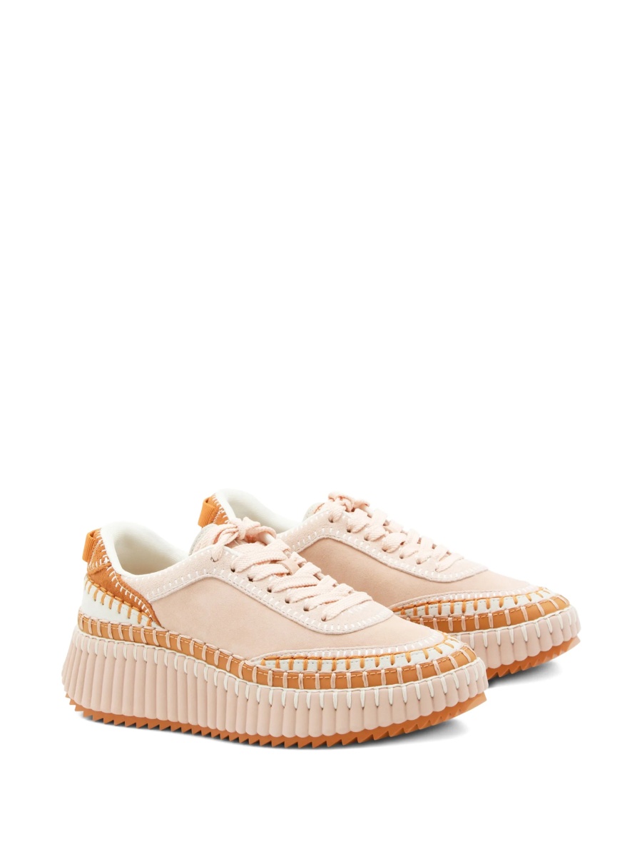 Sneakers Chloe roz din piele - Img 2