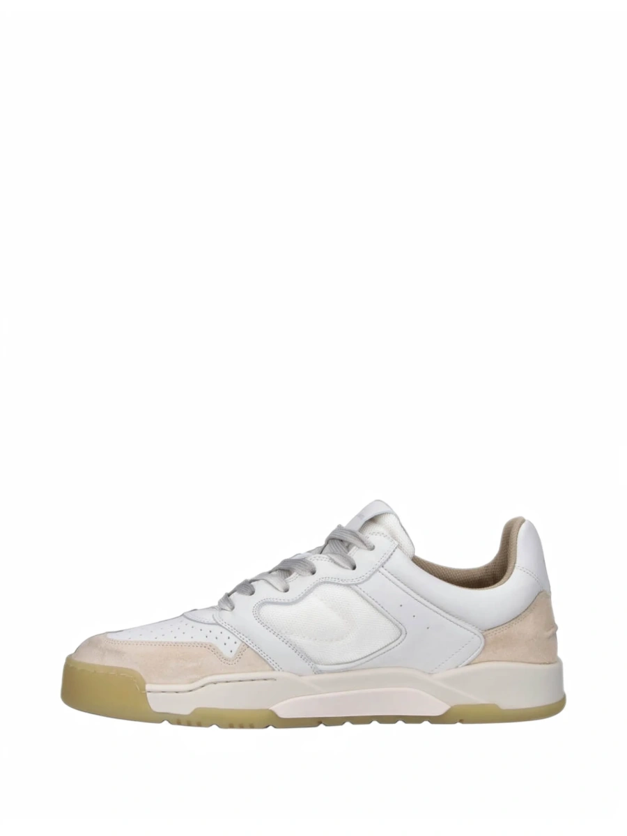 Sneakers Christian Louboutin albi din poliamida si piele - Img 5