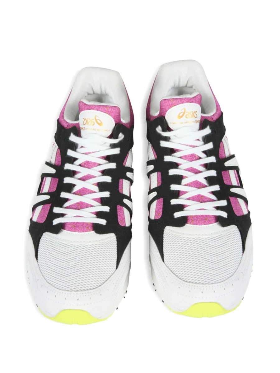 Sneakers Comme des Garçons albi din piele intoarsa si material textil - Img 3