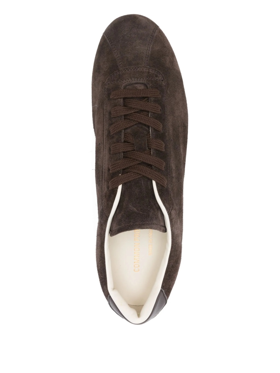 Sneakers Common Projects maro din piele intoarsa - Img 4