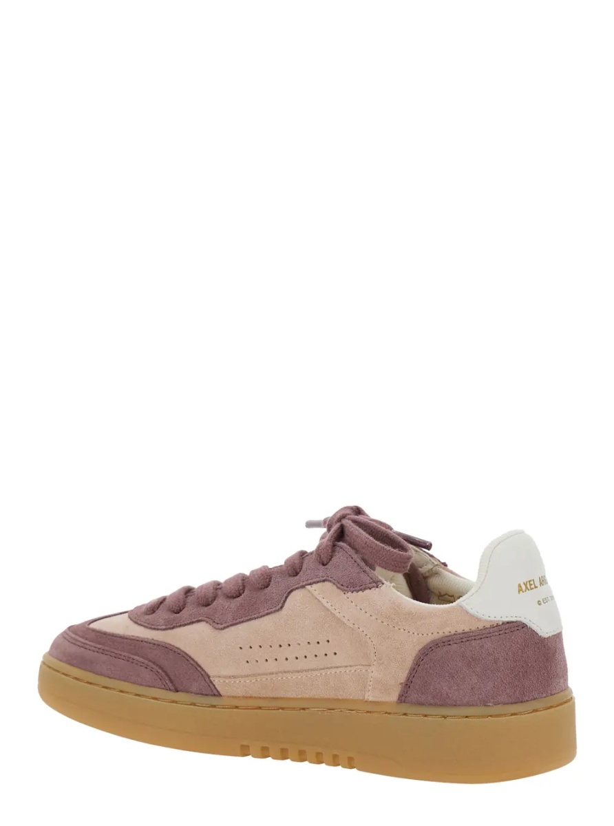 Sneakers 'Dice T-Toe' Pink Low Top Sneakers with Contrasting Heel with Logo Lettering in Suede Woman - Img 3