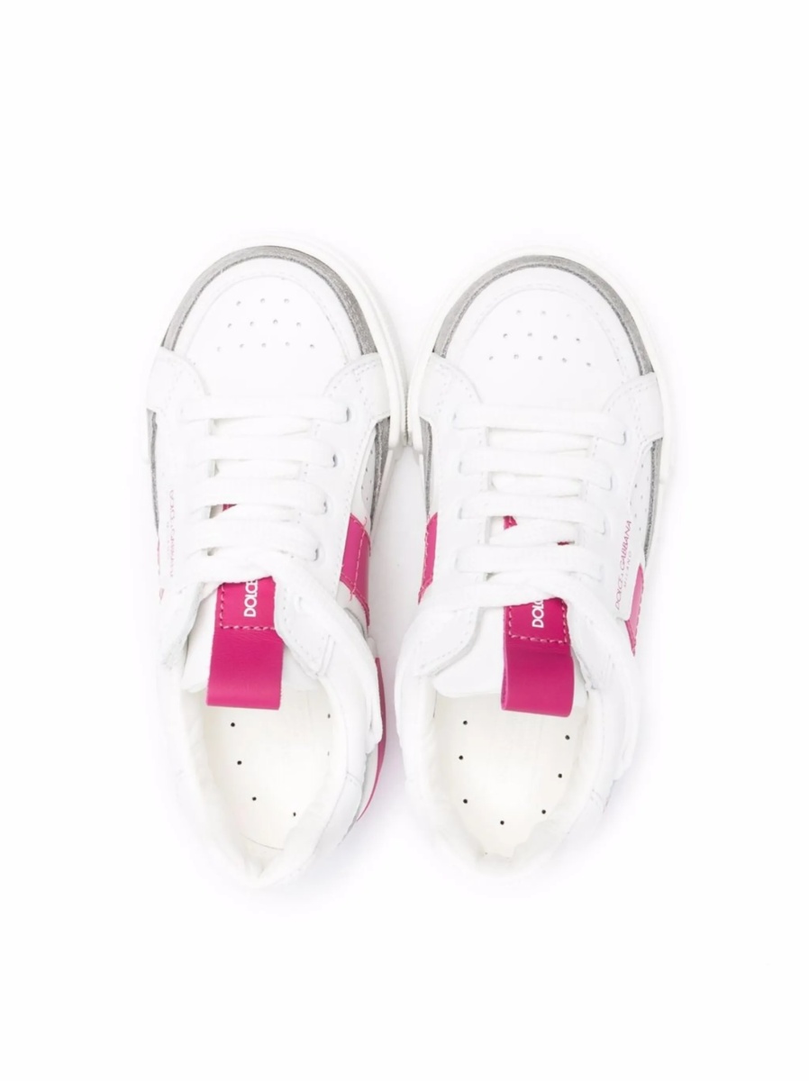 Sneakers Dolce &amp; Gabbana albi din piele - Img 3