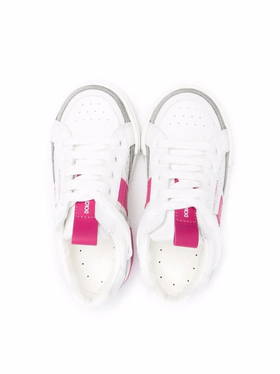 Sneakers Dolce &amp; Gabbana albi din piele - Img 3