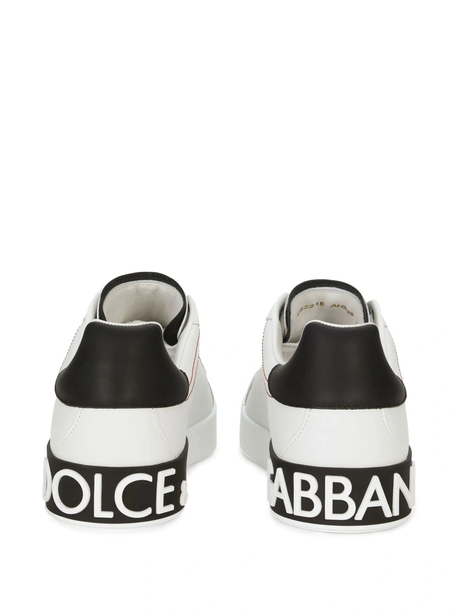 Sneakers Dolce &amp; Gabbana albi din piele - Img 3