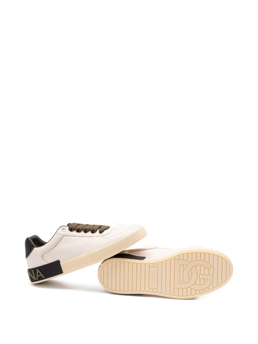 Sneakers Dolce &amp; Gabbana albi din piele - Img 4