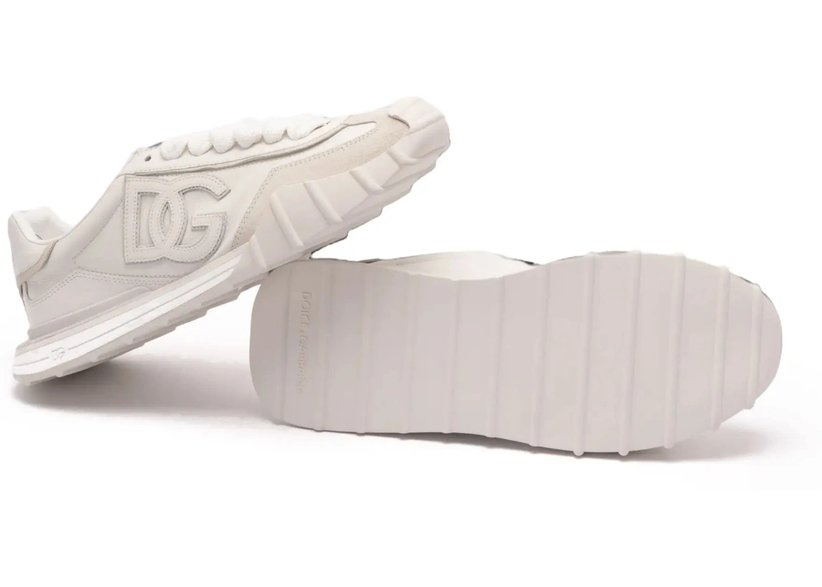 Sneakers Dolce &amp; Gabbana albi din textil si piele - Img 7