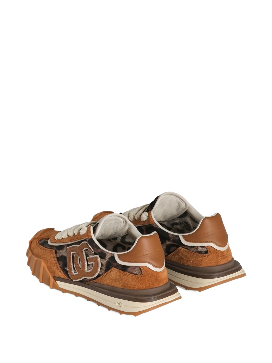 Sneakers Dolce &amp; Gabbana maro din poliamida si piele - Img 3
