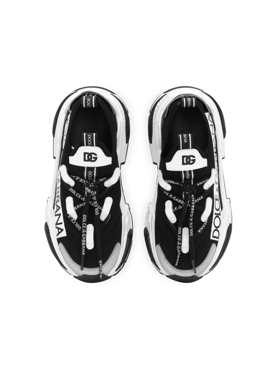 Sneakers Dolce &amp; Gabbana negri din poliuretan si piele - Img 4