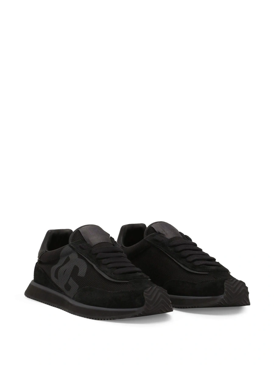 Sneakers Dolce &amp; Gabbana negri din polyester si piele intoarsa - Img 5