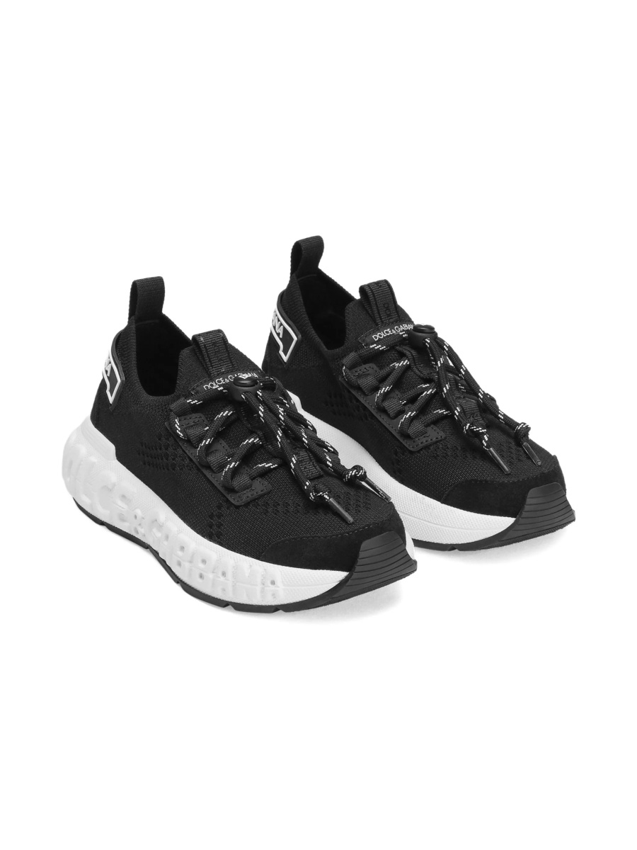Sneakers Dolce &amp; Gabbana negri din polyester si piele - Img 2