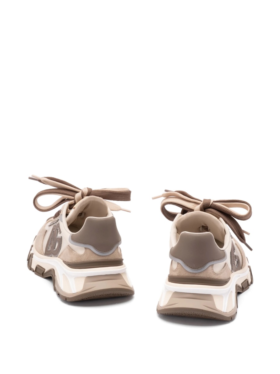Sneakers Dolce &amp; Gabbana neutri din piele si elastan - Img 3