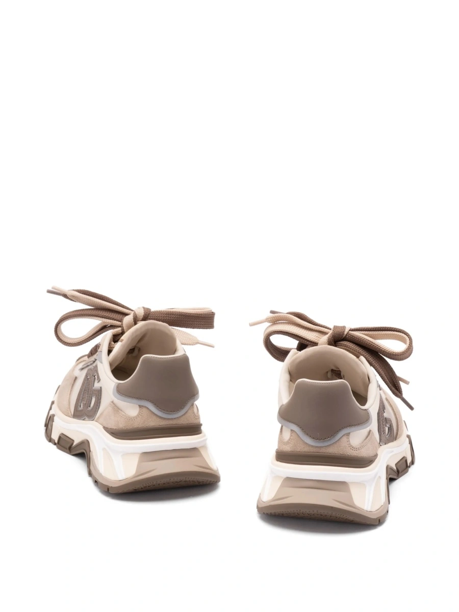 Sneakers Dolce &amp; Gabbana neutri din piele si elastan - Img 3