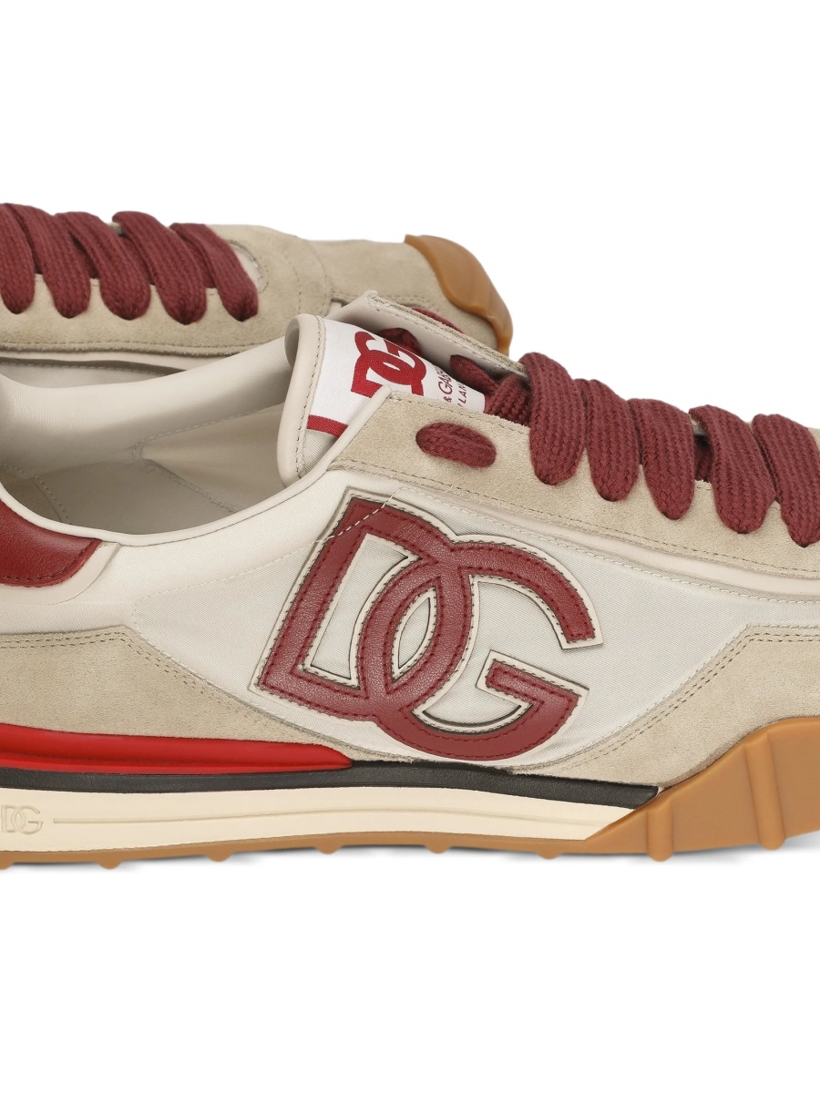 Sneakers Dolce &amp; Gabbana neutri din poliamida si piele - Img 4