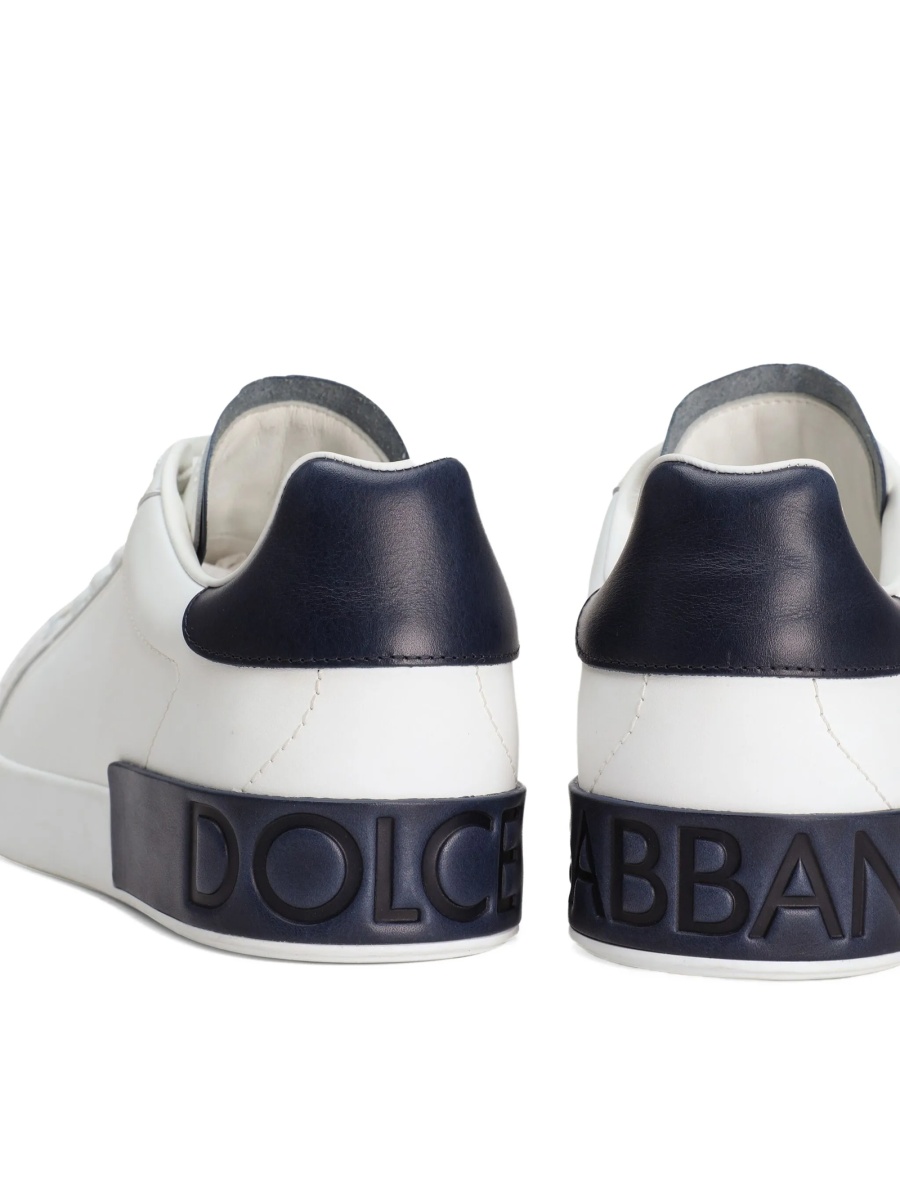 Sneakers Dolce &amp; Gabbana Portofino albi din piele - Img 4