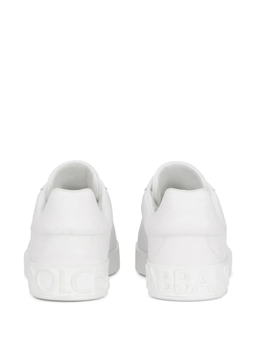 Sneakers Dolce &amp; Gabbana Portofino albi din piele - Img 3