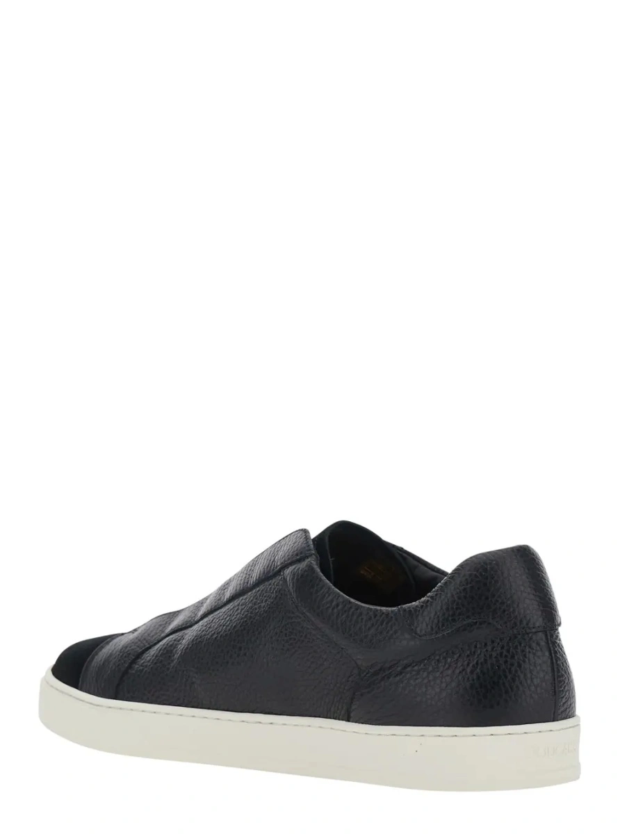 Sneakers Doucal's negri din piele 'Spencer' - Img 3