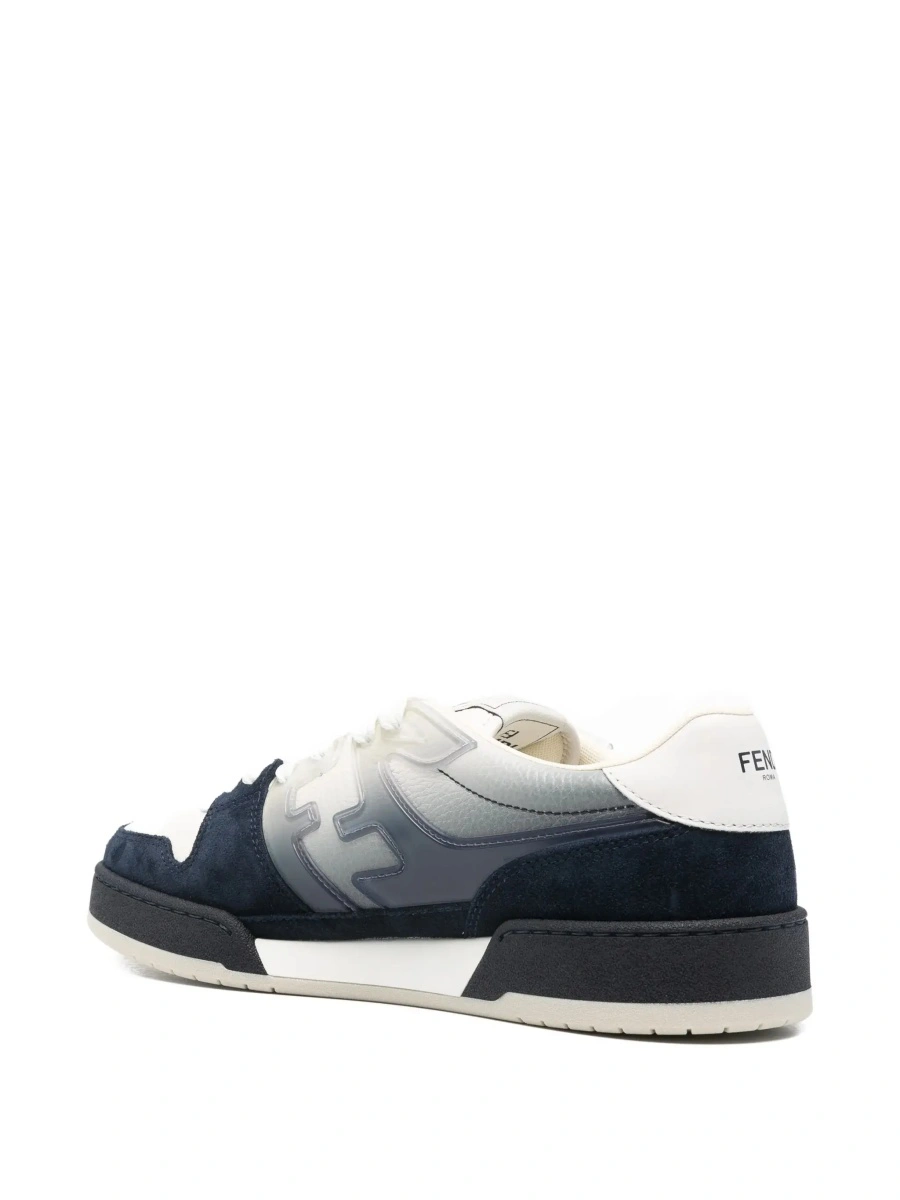 Sneakers Fendi albastri din piele intoarsa - Img 6