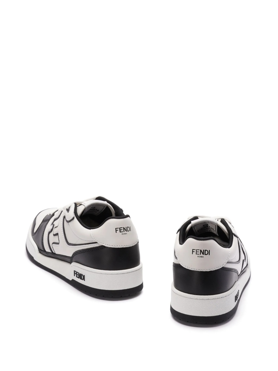 Sneakers Fendi albi din piele - Img 3
