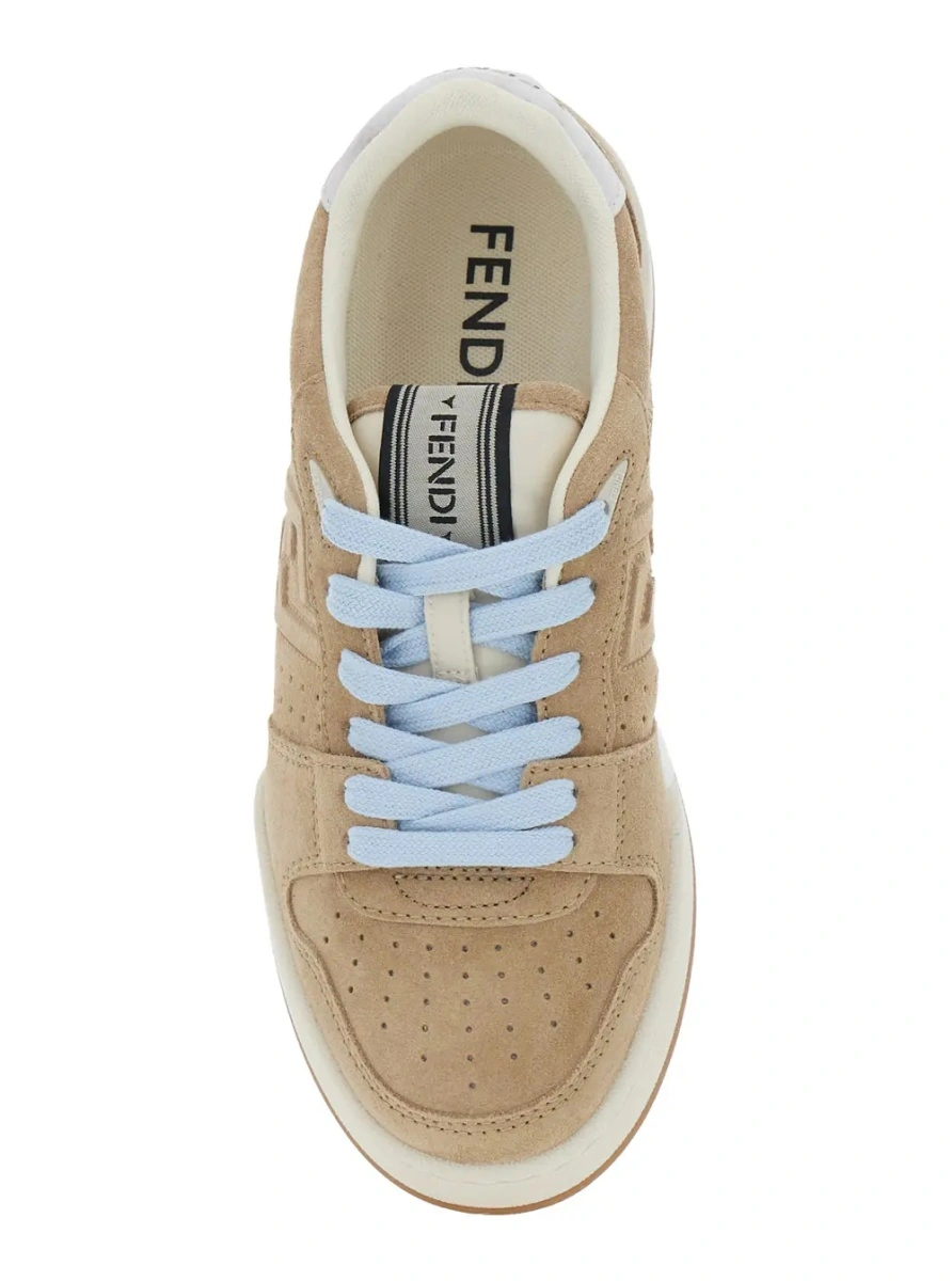 Sneakers Fendi bej din piele - Img 4