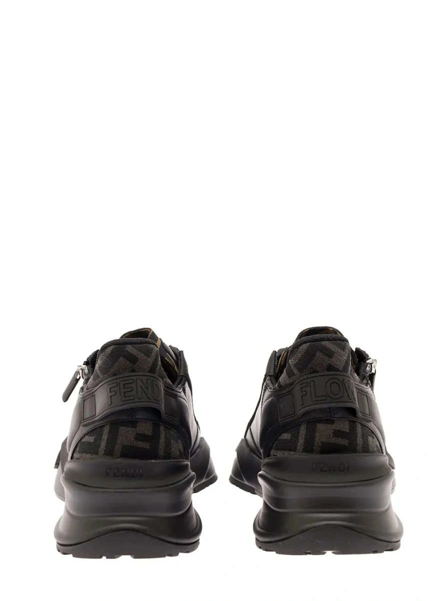Sneakers Fendi 'Flow' negri din piele - Img 4