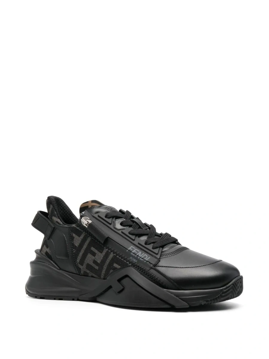 Sneakers Fendi 'Flow' negri din piele - Img 5