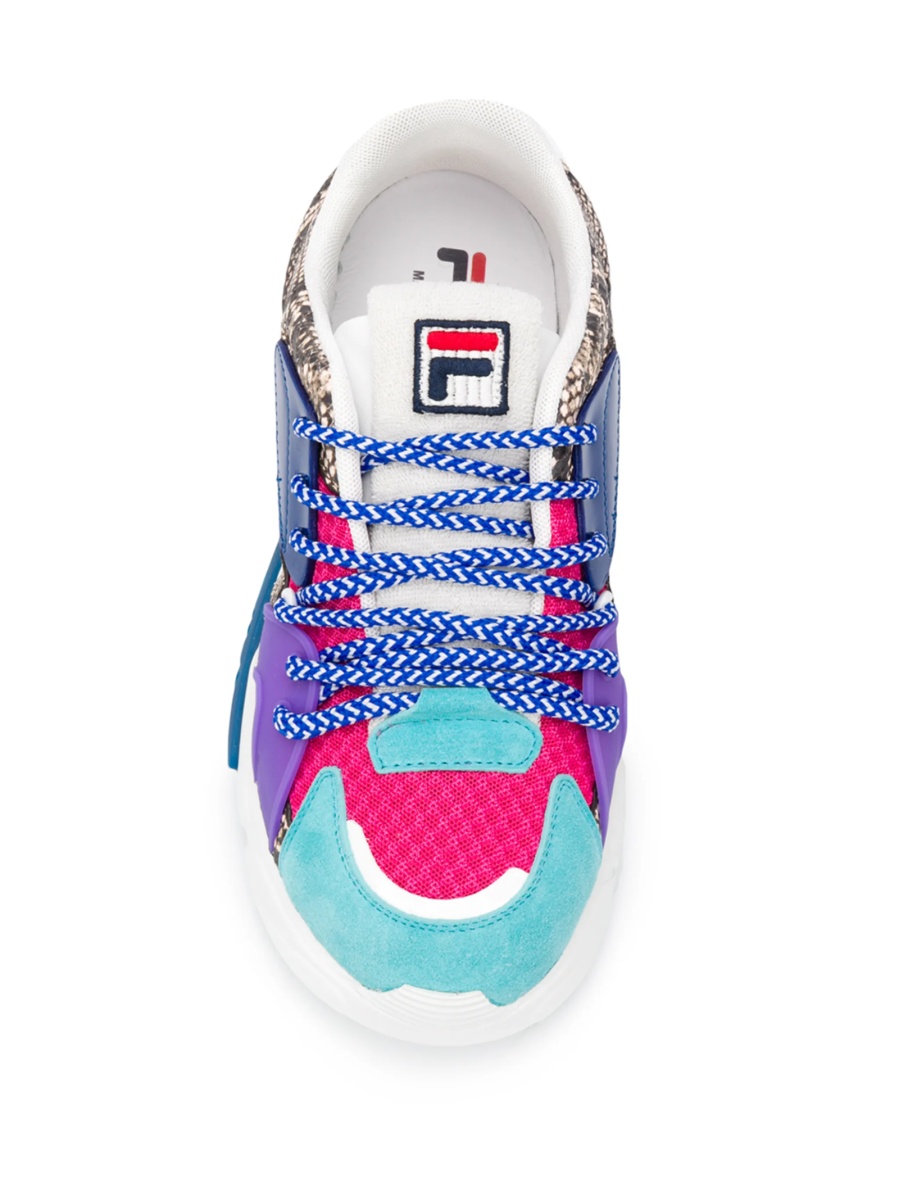 Sneakers Fila albastri din polyester si piele - Img 4