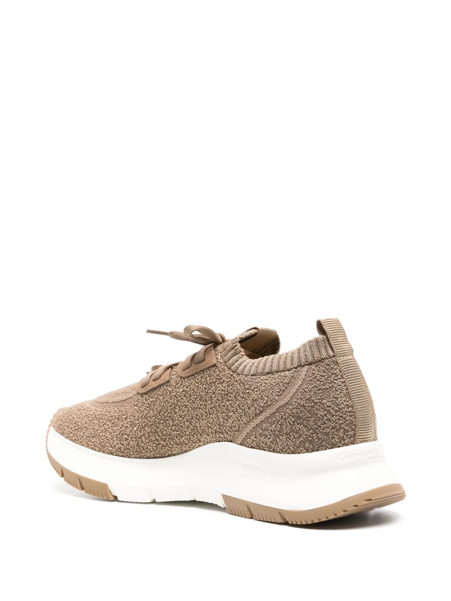 Sneakers Gianvito Rossi maro din material textil - Img 3