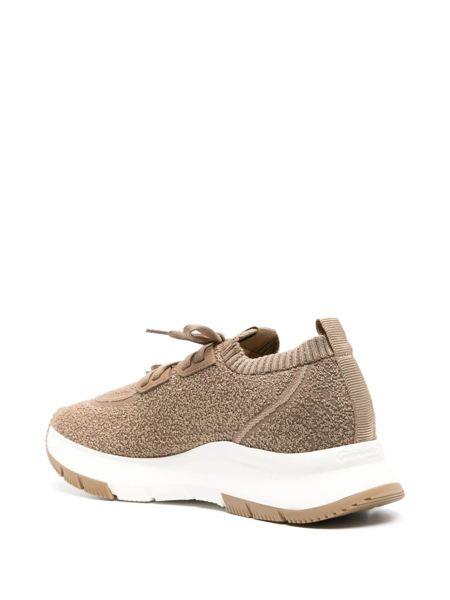 Sneakers Gianvito Rossi maro din material textil - Img 3
