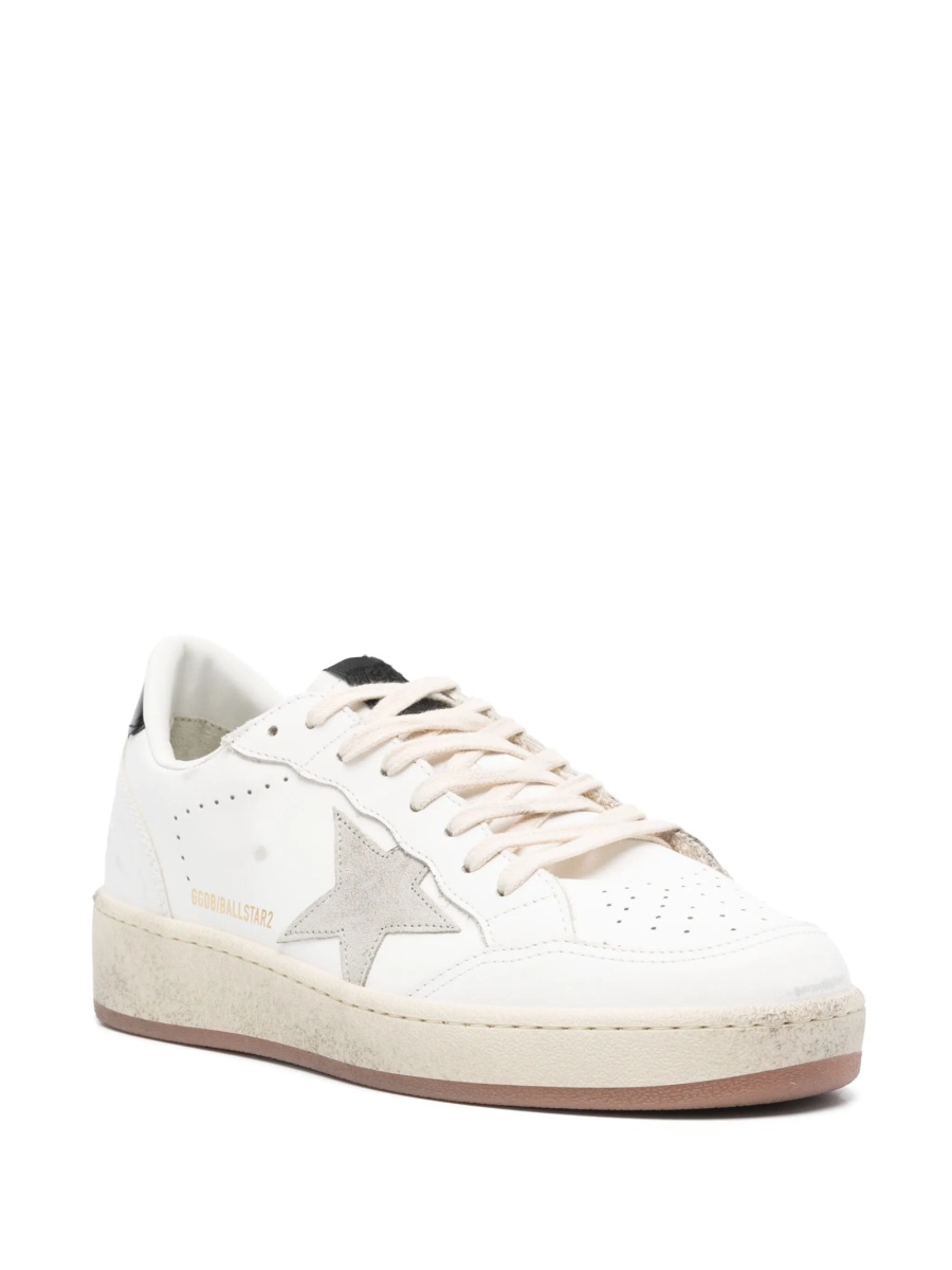 Sneakers Golden Goose albi din piele - Img 2