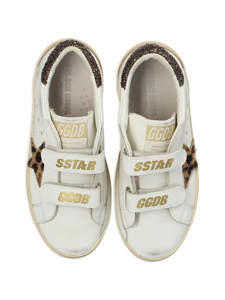 Sneakers Golden Goose albi din piele - Img 4