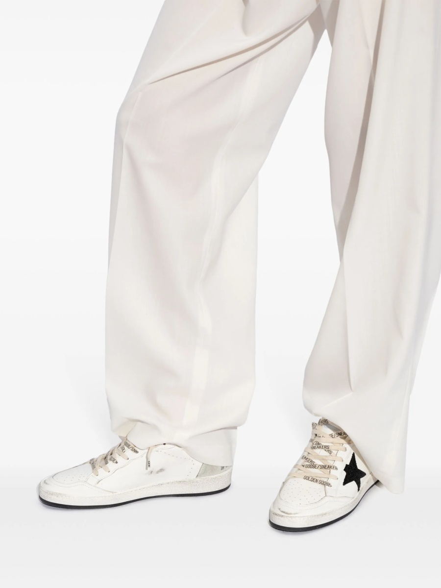 Sneakers Golden Goose ball star albi din piele - Img 5
