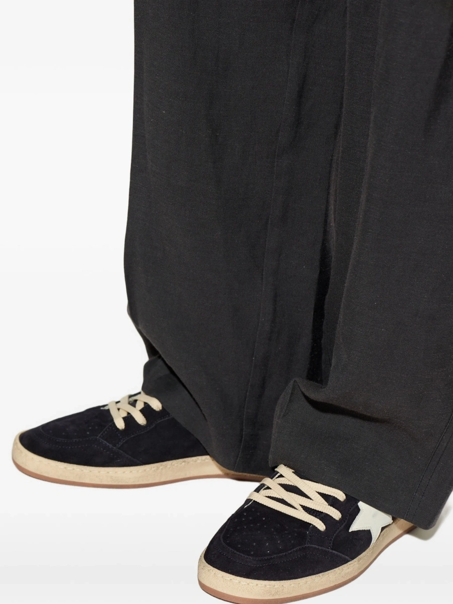 Sneakers Golden Goose ball star negri din piele intoarsa - Img 5