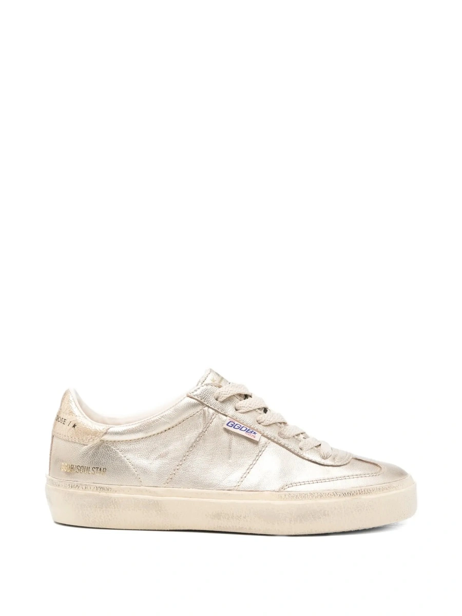 Sneakers Golden Goose gri din piele 'Soul-Star' - Img 8