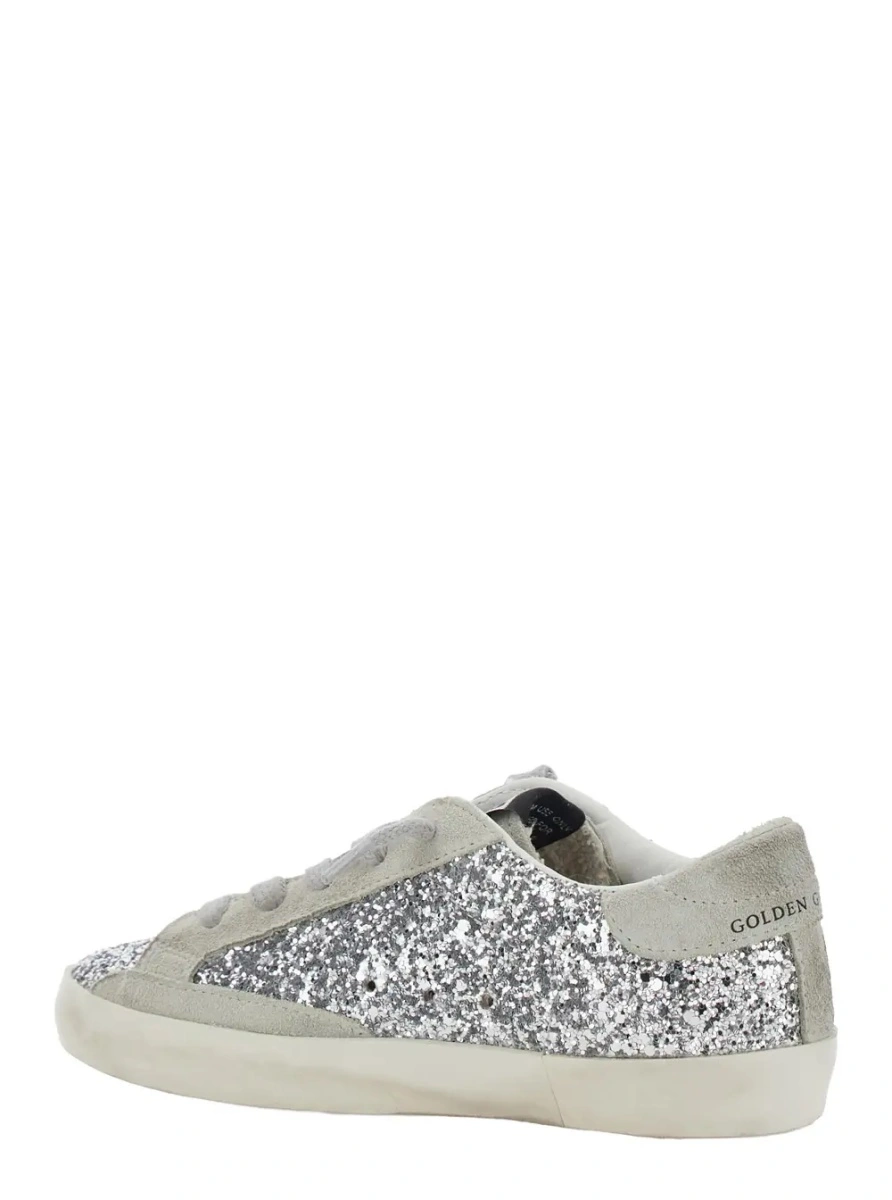 Sneakers GOLDEN GOOSE KIDS gri din piele si piele intoarsa - Img 3
