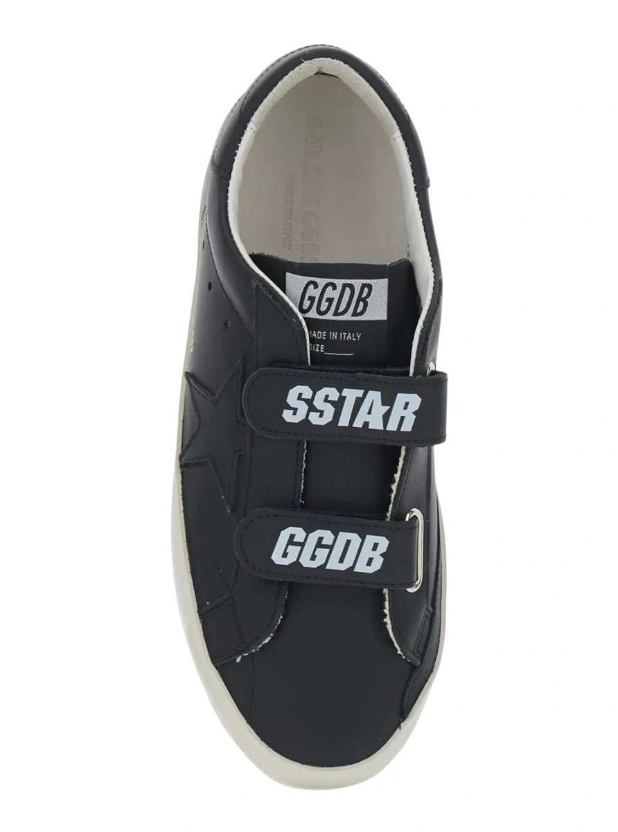 Sneakers GOLDEN GOOSE KIDS negri din piele - Img 4