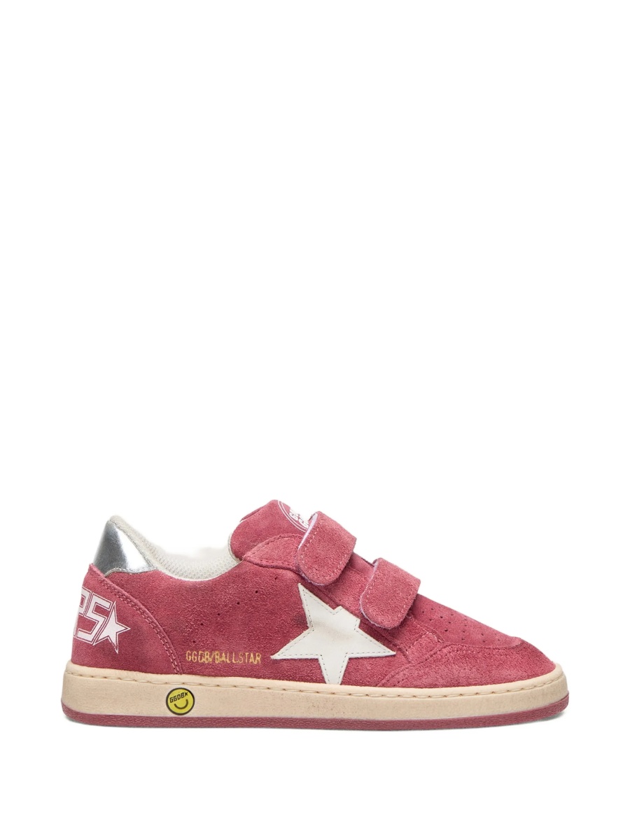 Sneakers Golden Goose rosii din piele intoarsa - Img 2