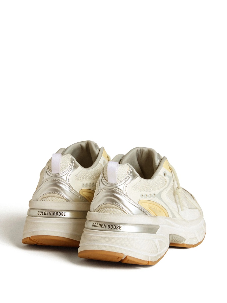 Sneakers Golden Goose star albi din piele si polyester - Img 3