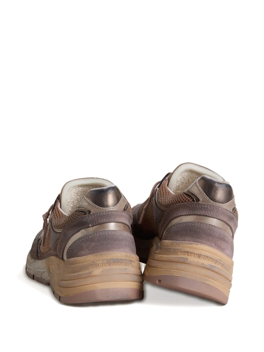Sneakers Golden Goose star maro din piele si piele intoarsa - Img 3