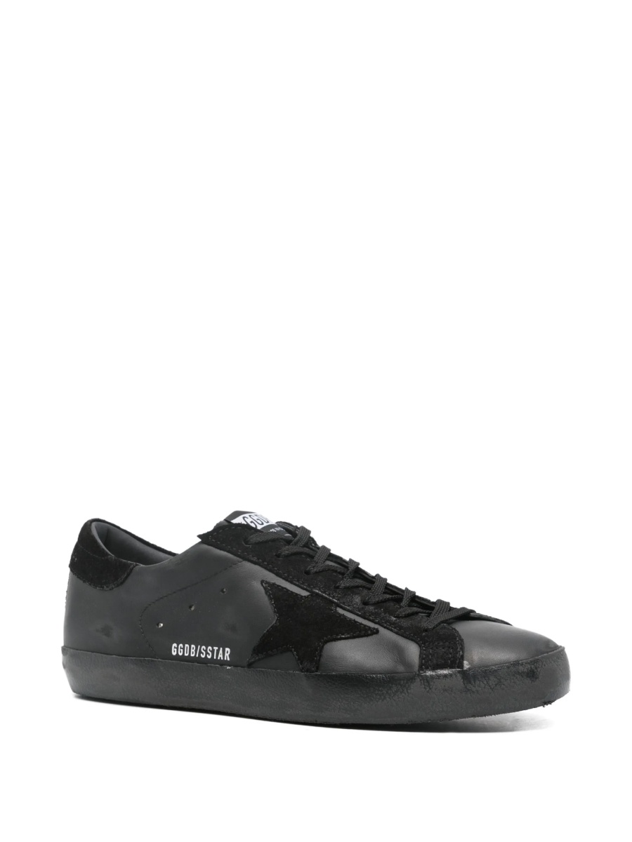 Sneakers Golden Goose star negri din piele intoarsa si piele - Img 2
