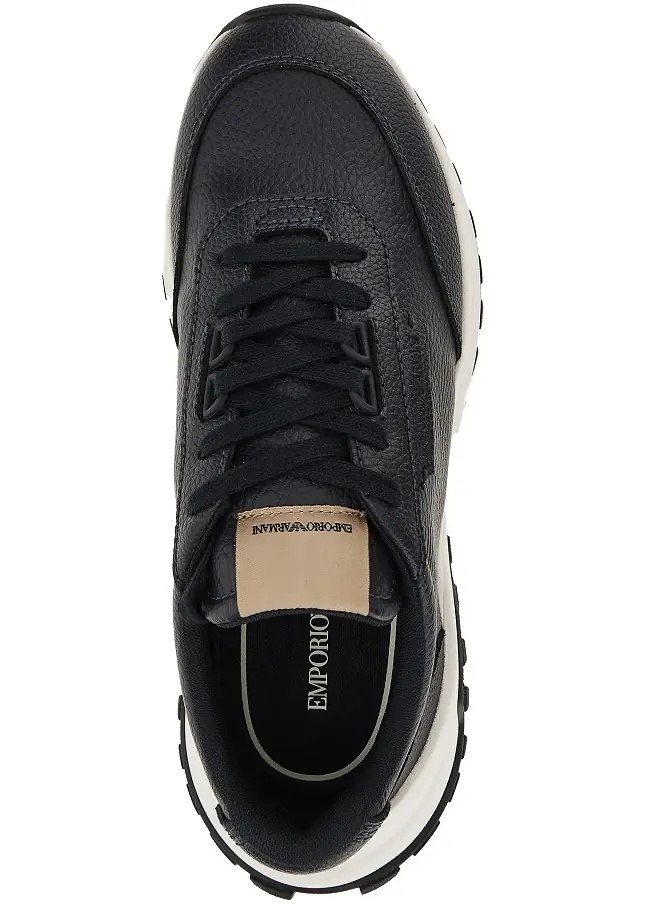 Sneakers Grained leather sneakers with logo - Img 4