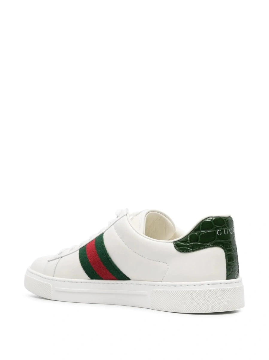 Sneakers Gucci 'Ace' albi din piele - Img 6