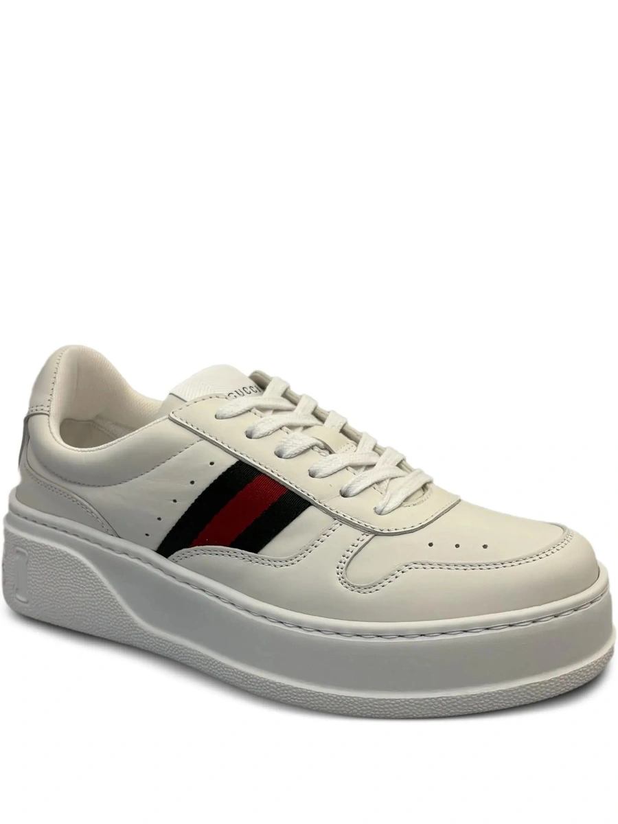 Sneakers Gucci albi din piele - Img 6